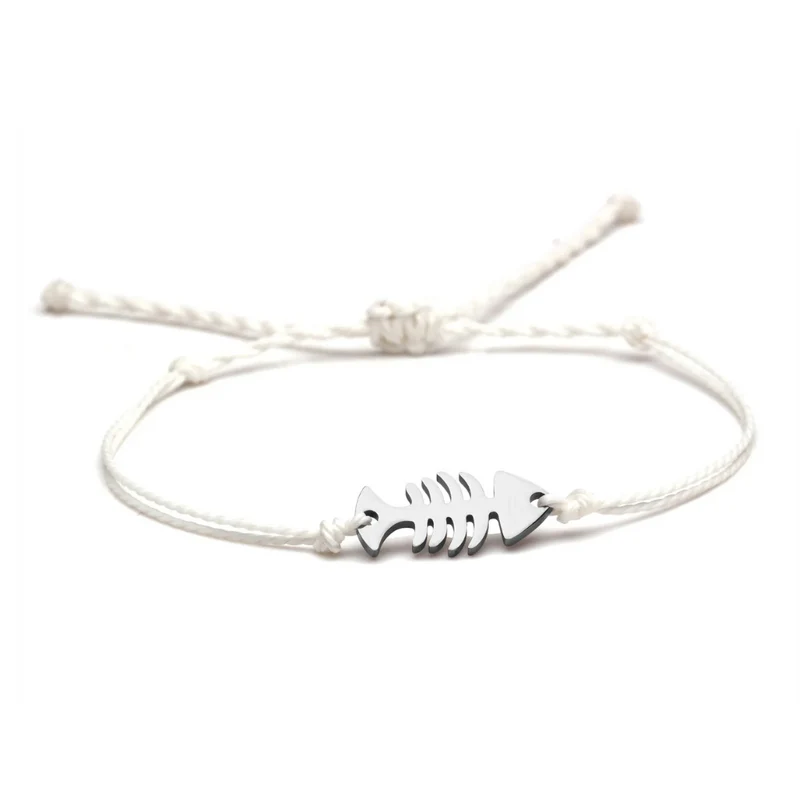 Bracelet Arrête Poisson Tissu