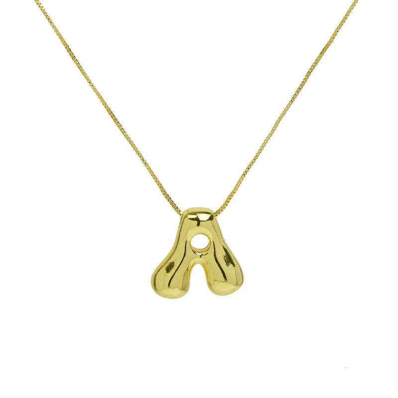 Collier Initiale A Bubble