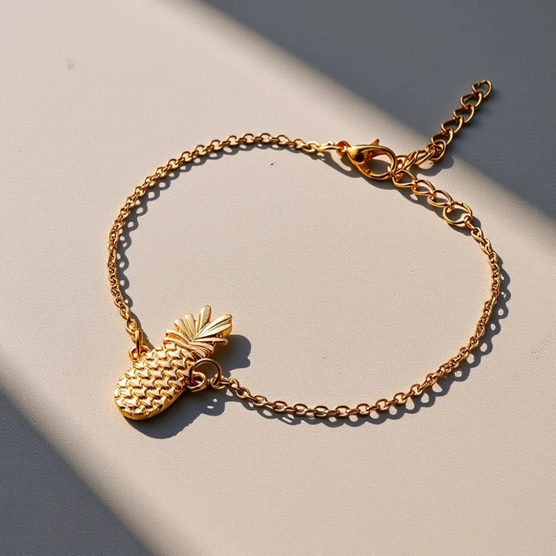 Bracelet Cheville Ananas Femme