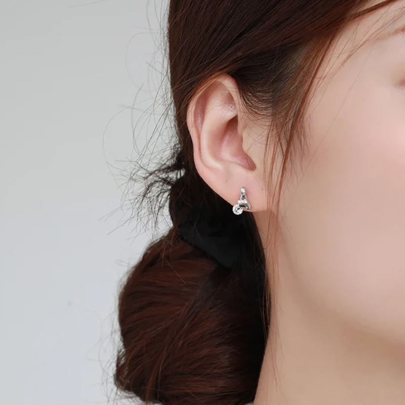 Boucle d'Oreilles Tour Eiffel Strass