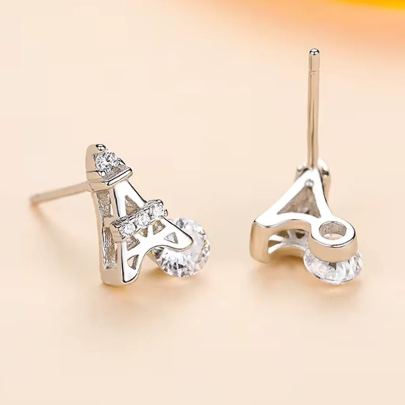 Boucle d'Oreilles Tour Eiffel Strass
