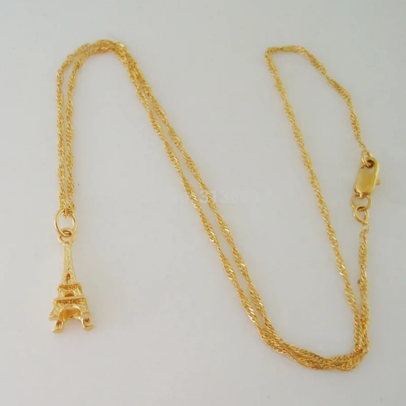 Collier Tour Eiffel Doré
