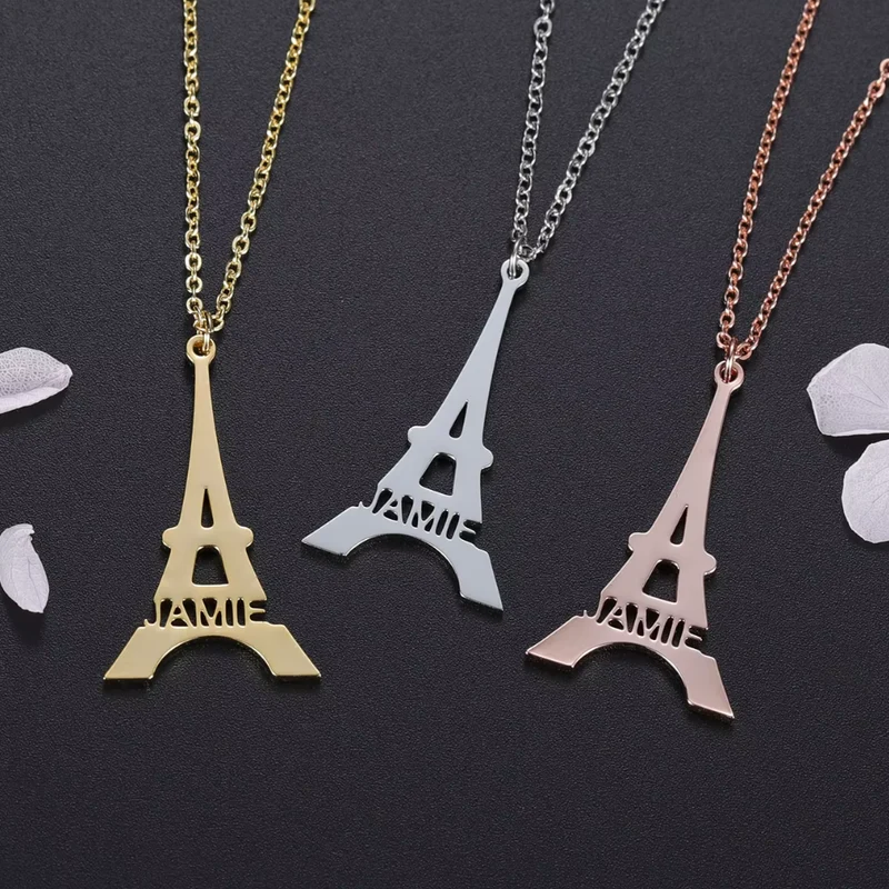 Collier Tour Eiffel Prénom