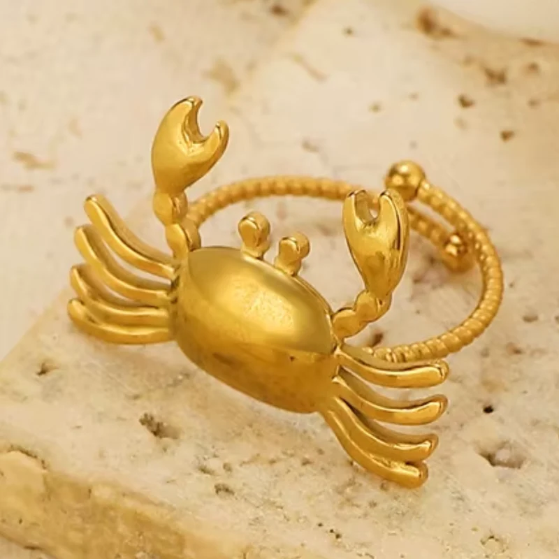 Bague Crabe Doré