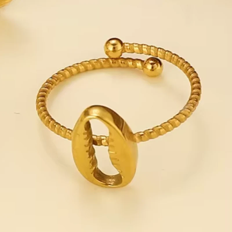 Bague Coquillage Doré