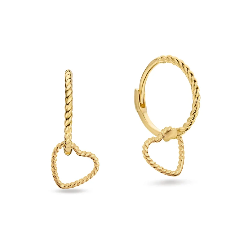 Jackie Gold Amour Boucles D'Oreilles En Or 14 Carats 585 JKE25.515