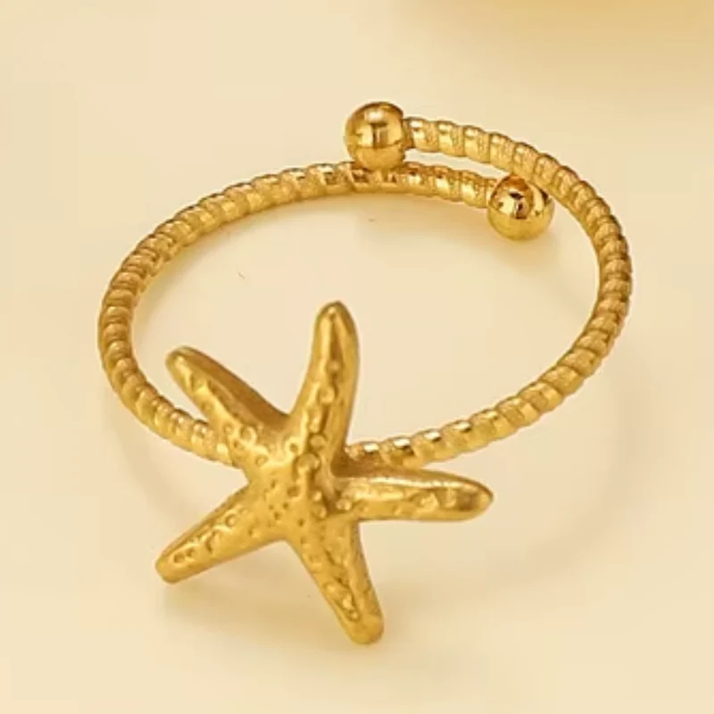 Bague Étoile de Mer Doré