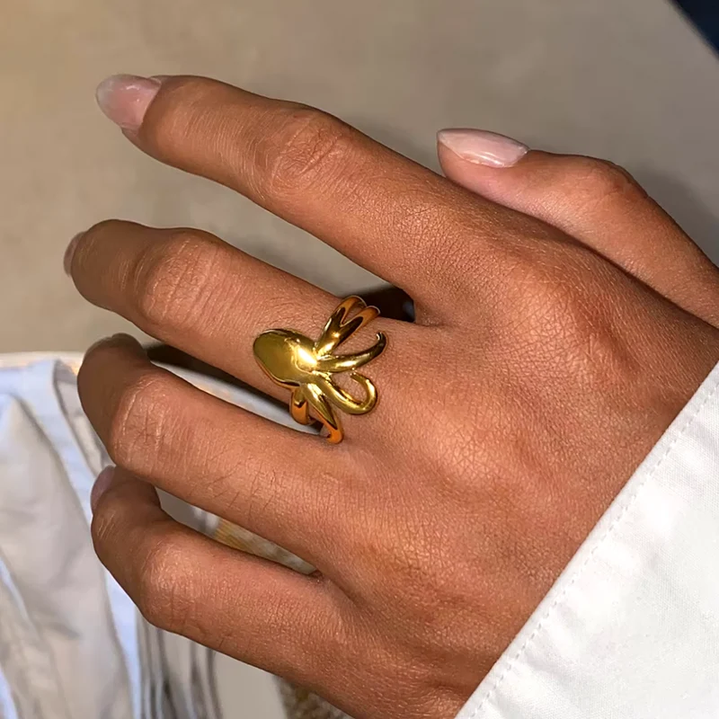 Bague Pieuvre Dorée