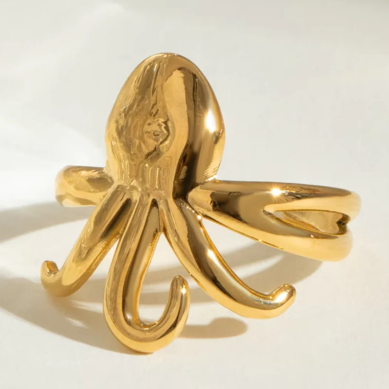 Bague Pieuvre Dorée