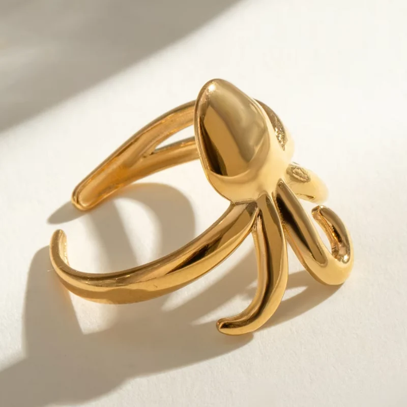 Bague Pieuvre Dorée