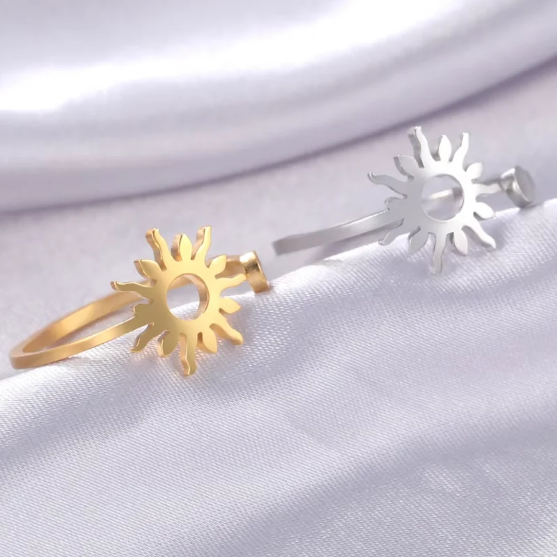 Bague Soleil Acier Inoxydable