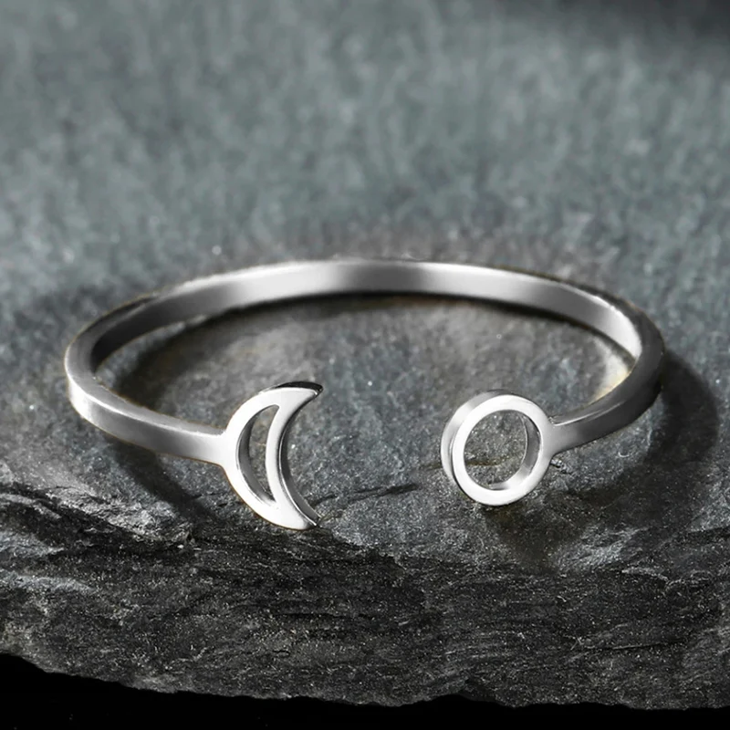Bague Soleil et Lune Minimaliste