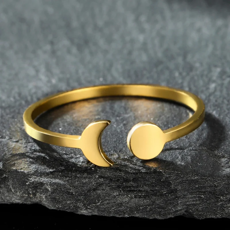 Bague Soleil et Lune Minimaliste