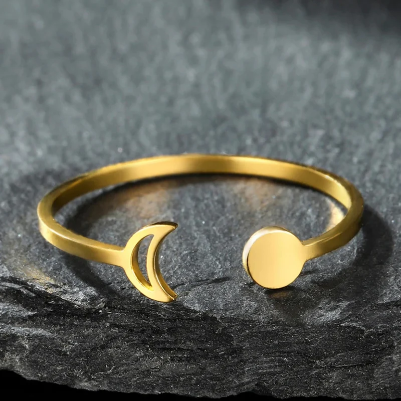 Bague Soleil et Lune Minimaliste