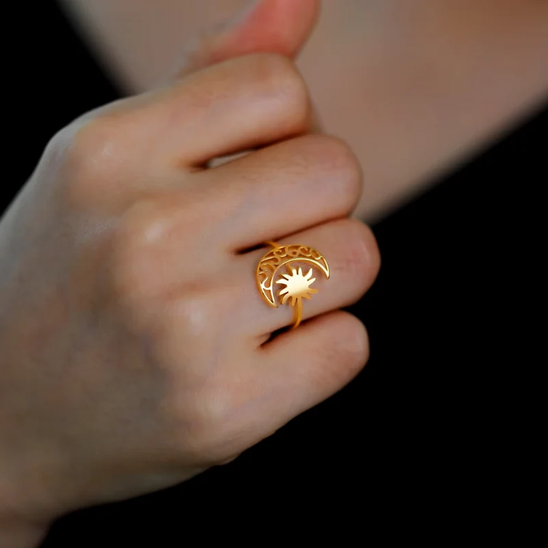 Bague Soleil et Lune Femme
