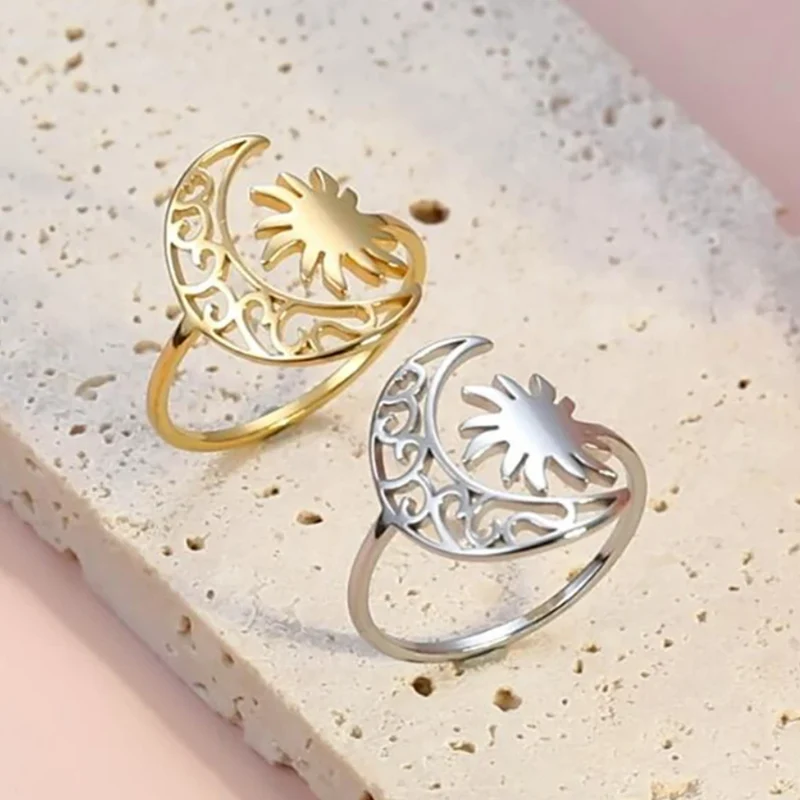Bague Soleil et Lune Femme
