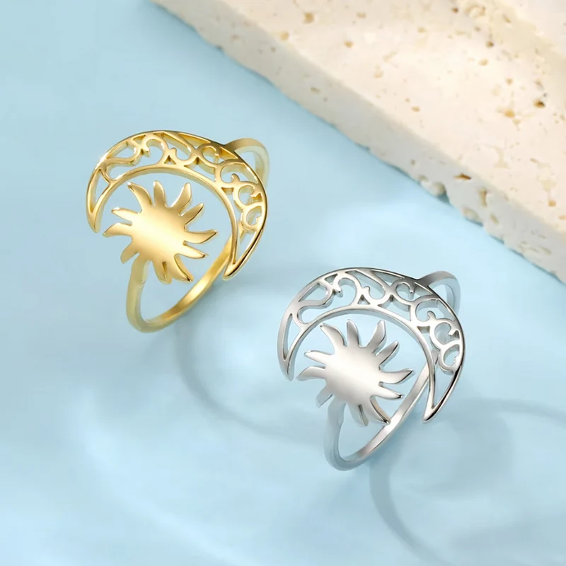 Bague Soleil et Lune Femme