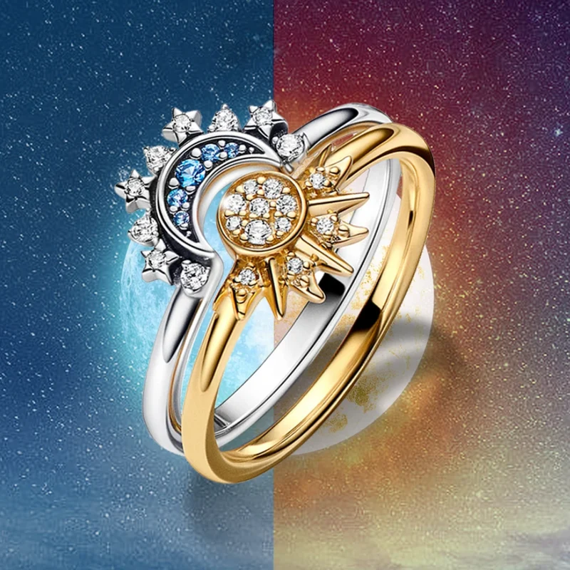 Bague Céleste Soleil et Lune