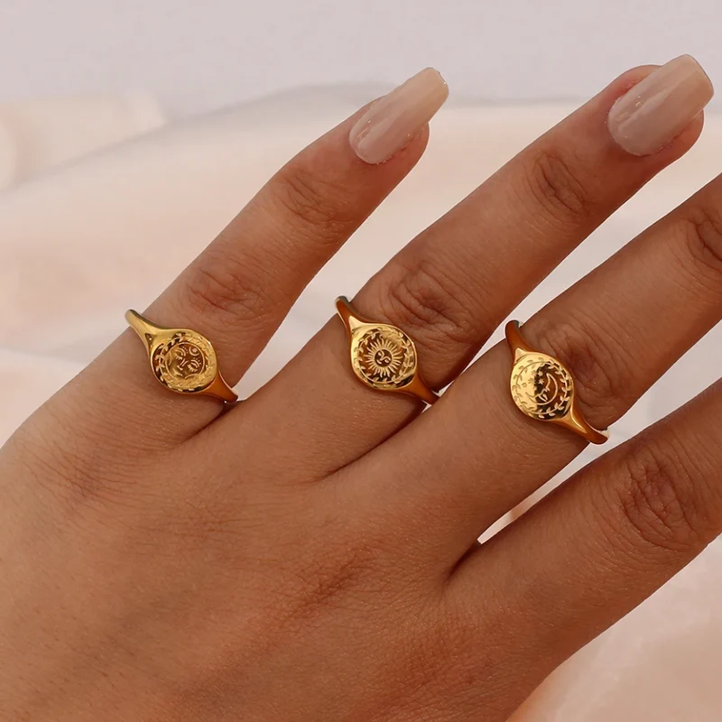 Bague Chevalière Soleil