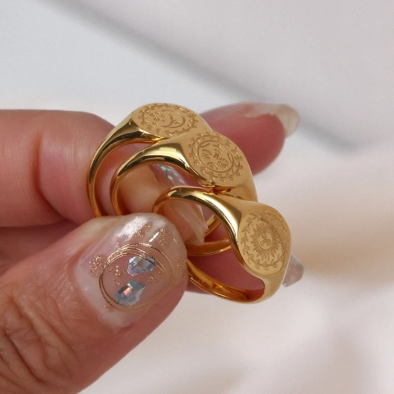 Bague Chevalière Soleil