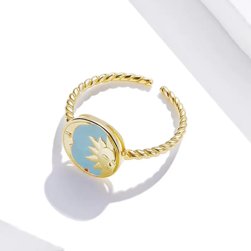 Bague Soleil et Lune Visage