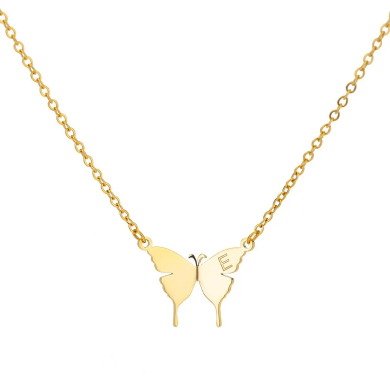 Collier Papillon Lettre