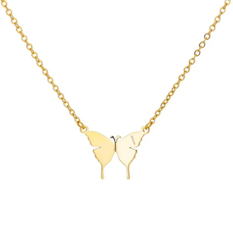 Collier Papillon Lettre