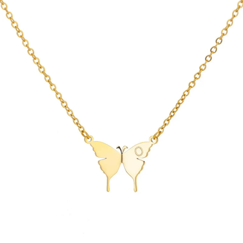 Collier Papillon Lettre