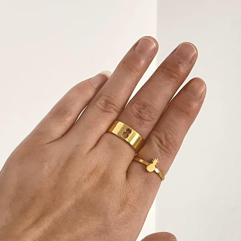 Double Bague Ananas
