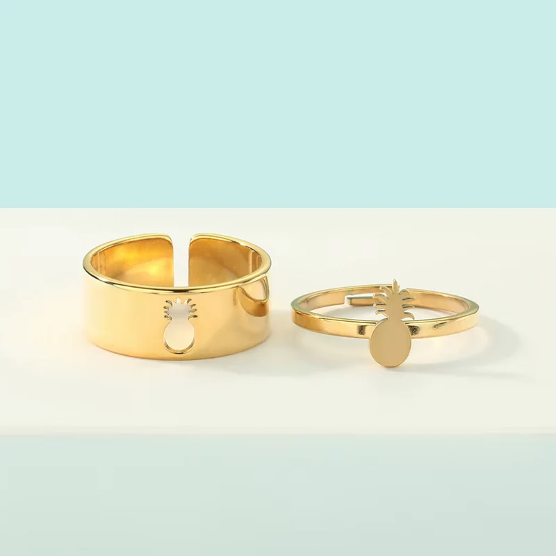Double Bague Ananas