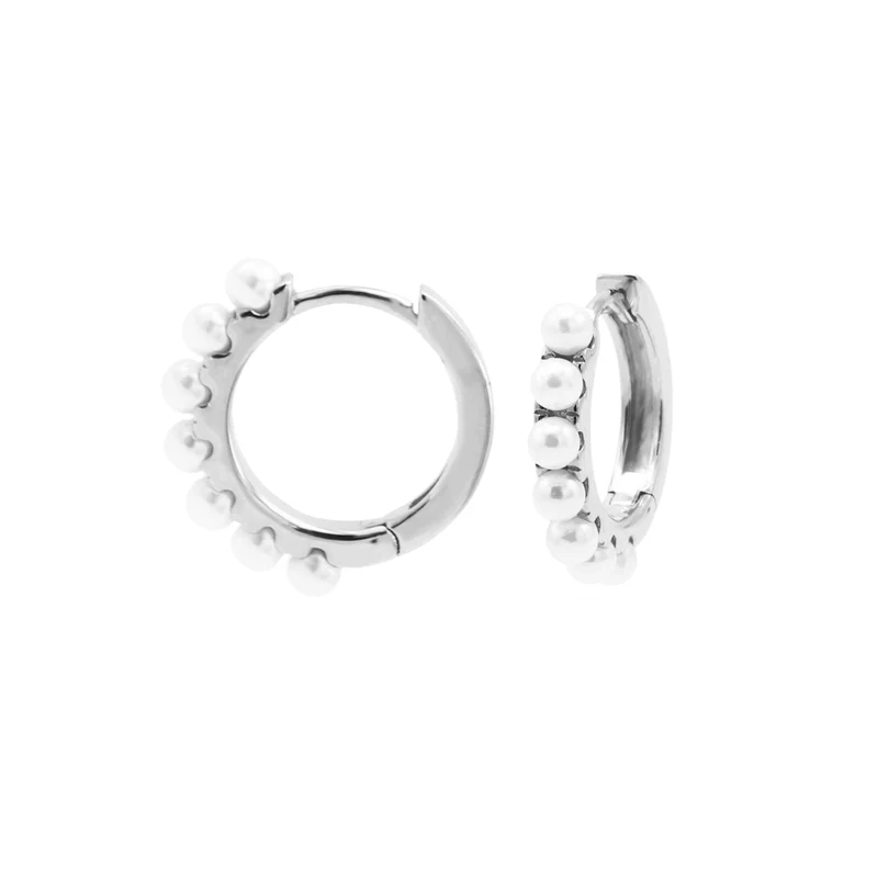Karma 925 Sterling Zilveren Plain Pretty Pearls Oorbellen M3169S