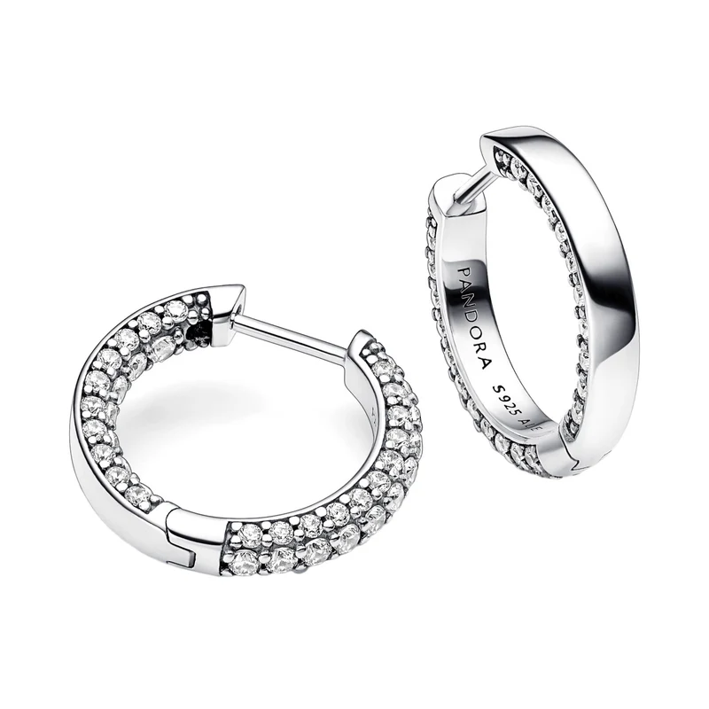 Pandora Timeless 925 Sterling Silver Pavé Single-row Earrings 292624C01