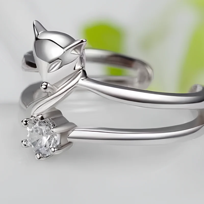 Bague Renard et Diamant
