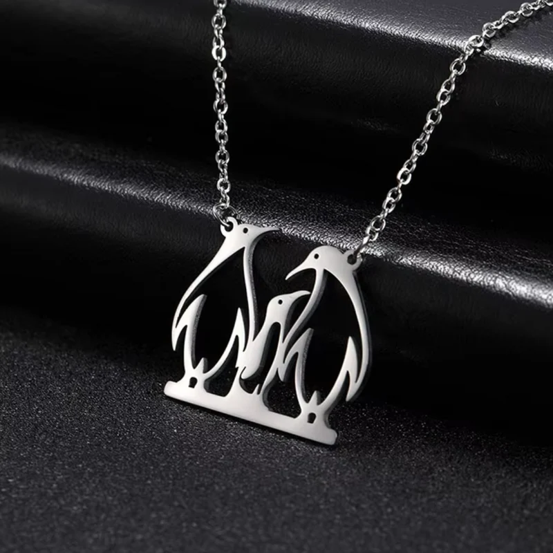 Collier Famille Pingouin