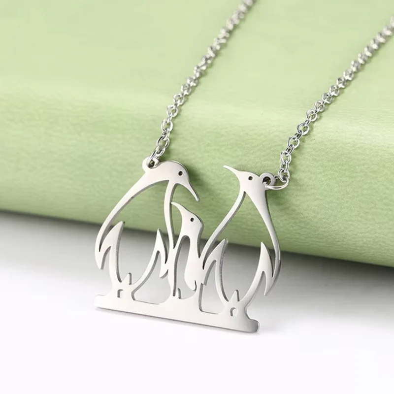 Collier Famille Pingouin