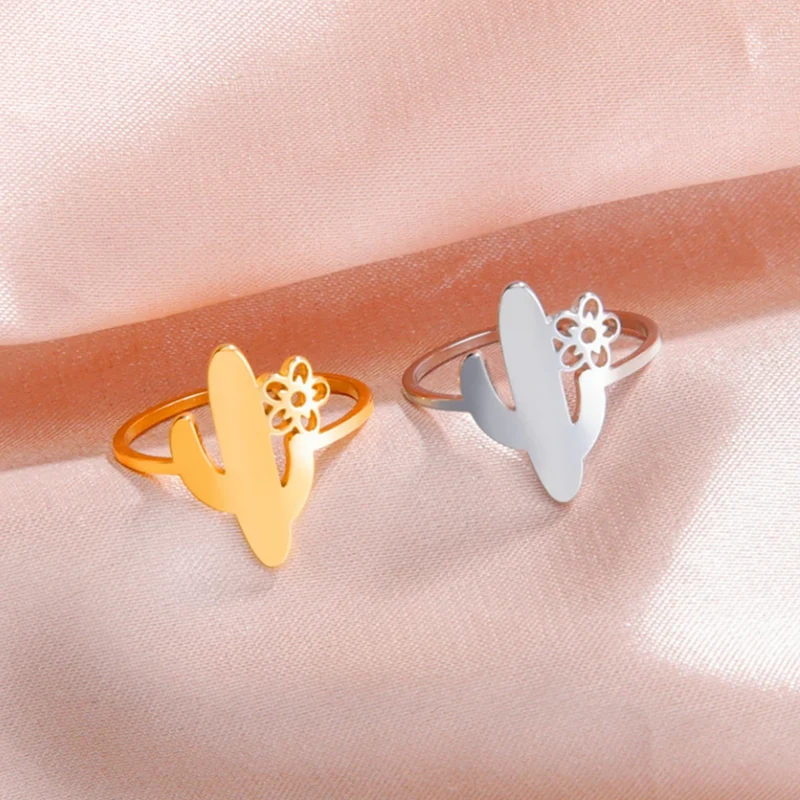 Bague Cactus et Fleur