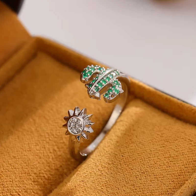 Bague Cactus et Soleil