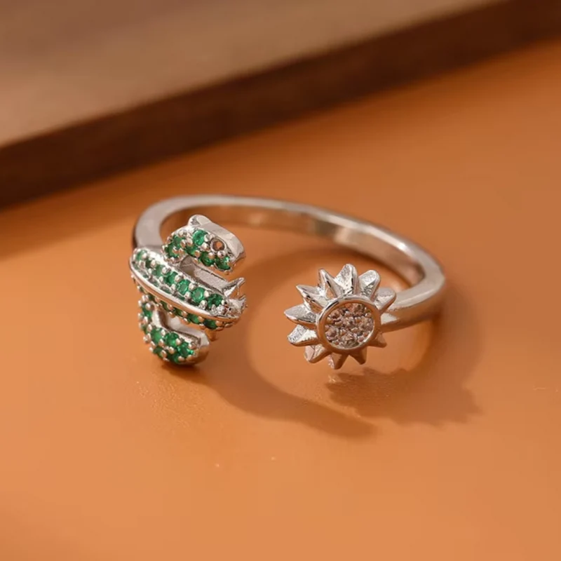 Bague Cactus et Soleil