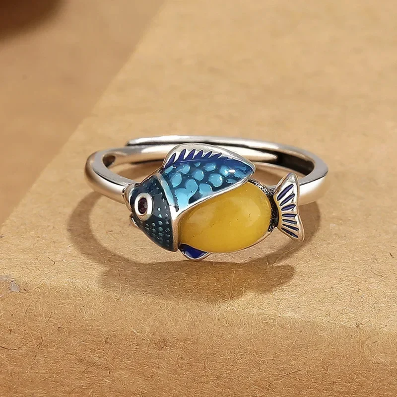 Bague Poisson Art