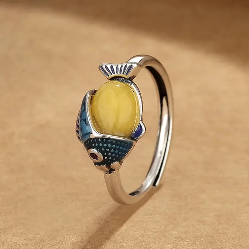 Bague Poisson Art