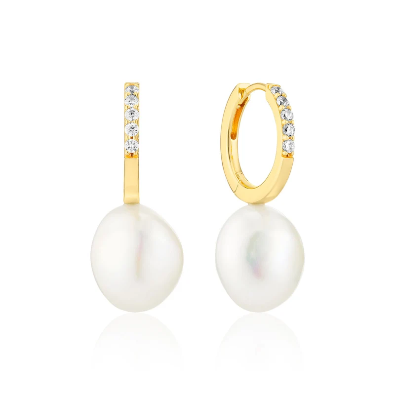 Sif Jakobs Gold Plated Padua Uno Earrings SJ-E2443-PCZ-YG