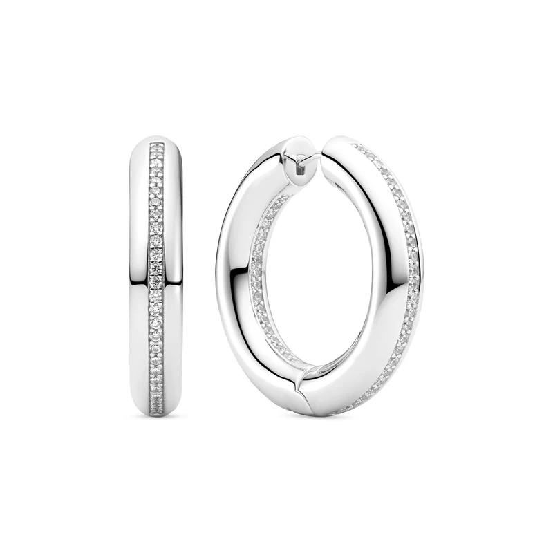 Sif Jakobs 925 Sterling Silver Palermo Medio Earrings SJ-E2476-CZ