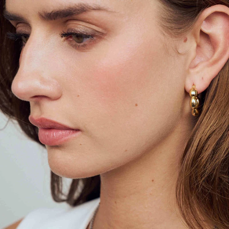 Sif Jakobs Gold Plated Goccia Cerchietto Piccolo Earrings SJ-E2596-YG