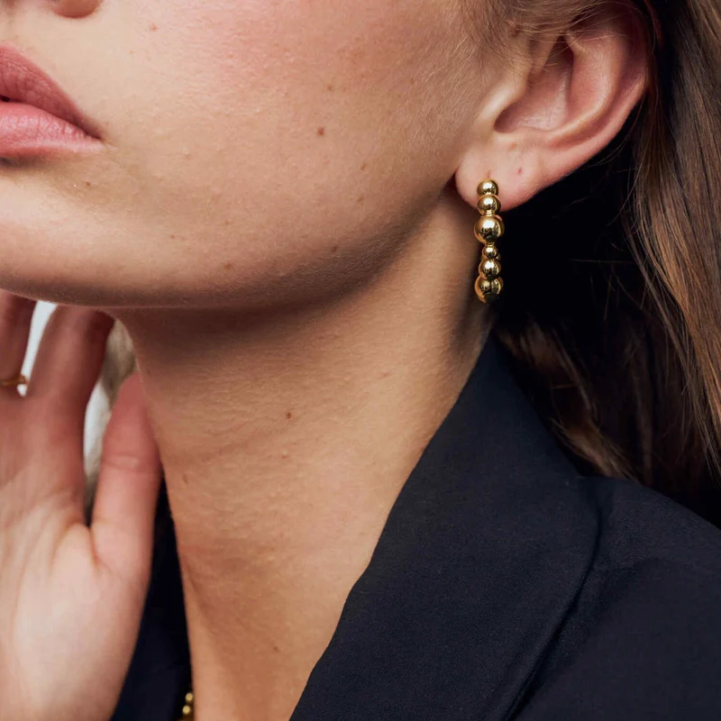 Sif Jakobs Gold Plated Bormio Circolo Earrings SJ-E2598-YG