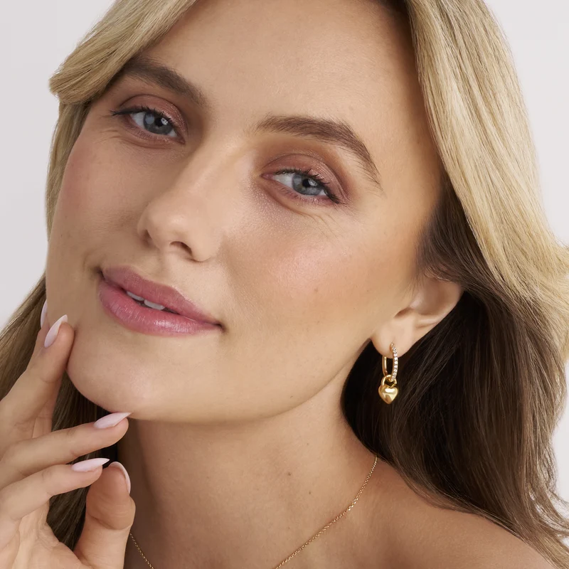 Sif Jakobs Julia Creolo Boucles d'oreilles plaquées or SJ-E2612-CZ-YG