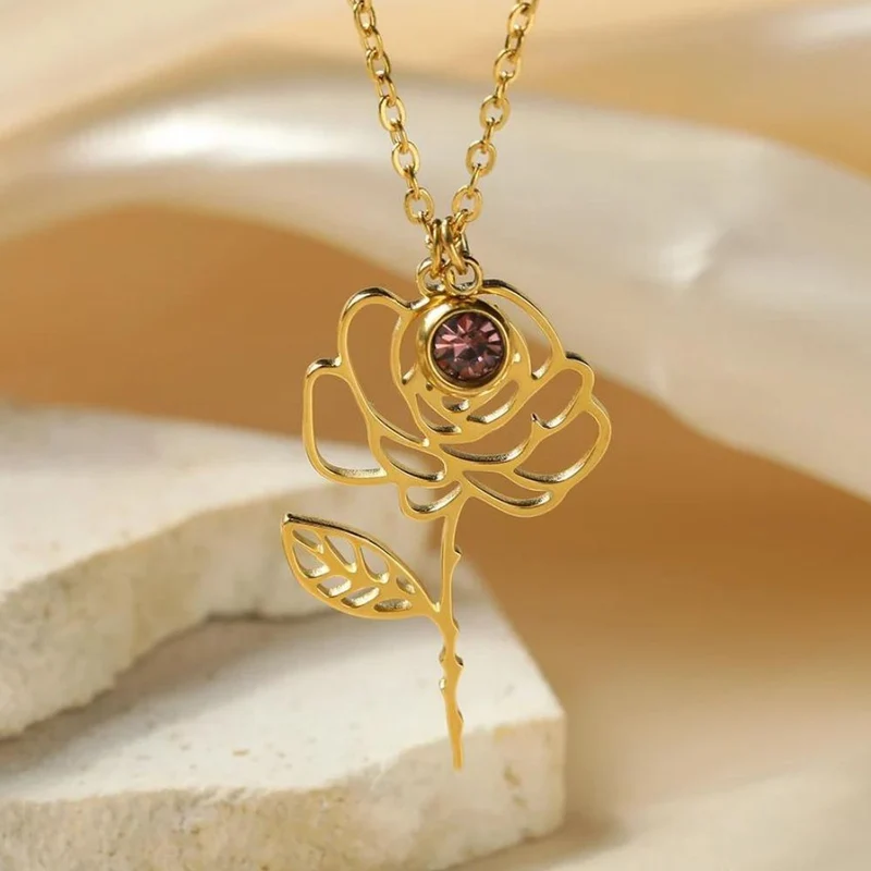 Collier Fleur Rose