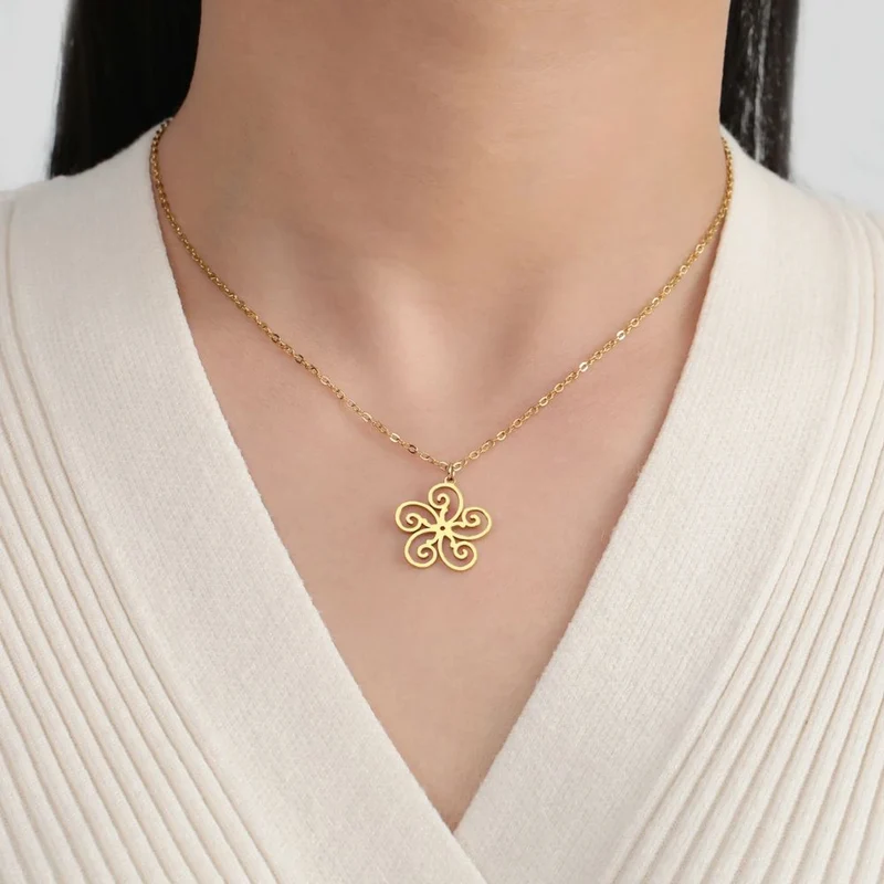 Collier Fleur Spirale