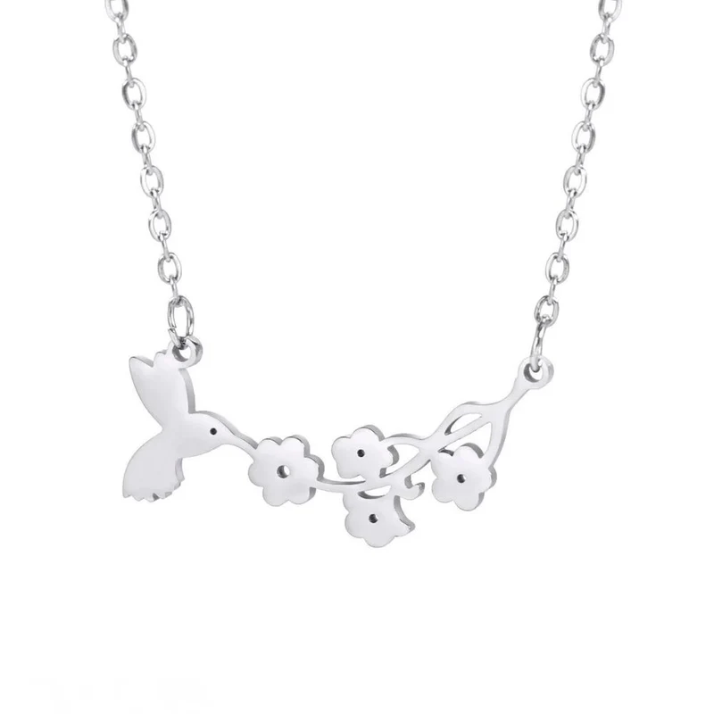 Collier Fleur Oiseau