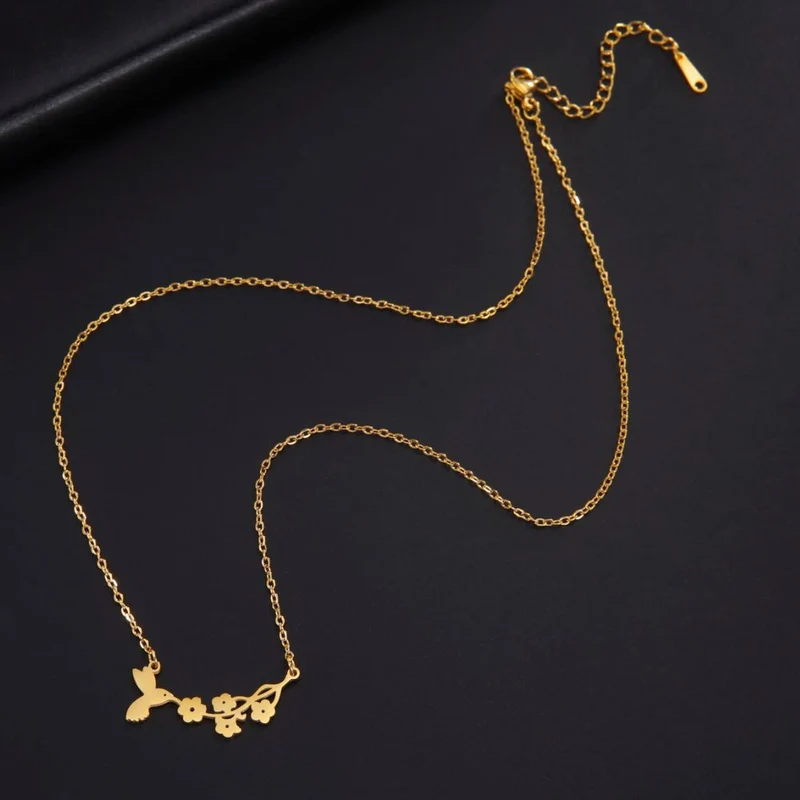 Collier Fleur Oiseau