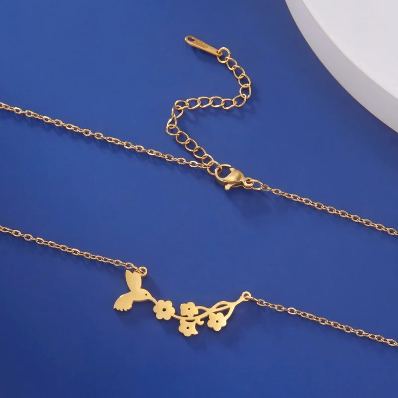 Collier Fleur Oiseau